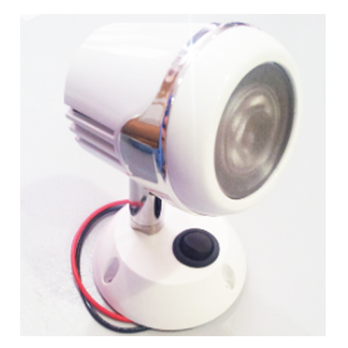 Aplique led integrado blanco, superficie con interruptor 10-30 Voltios