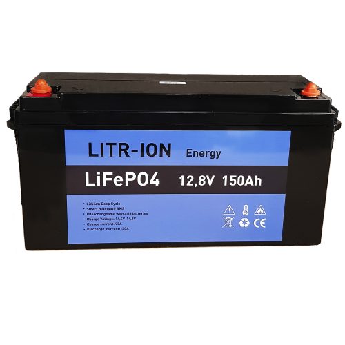 Bateria litio Litr-Ion Lithium ( LiFePO4 ) Smart BT BMS 12'8V 150Ah