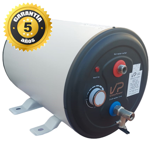 Boiler calentador agua INOX VP VimoPower 15 Litros Compact PRO 12 Vdc 200 W  + Termostatica